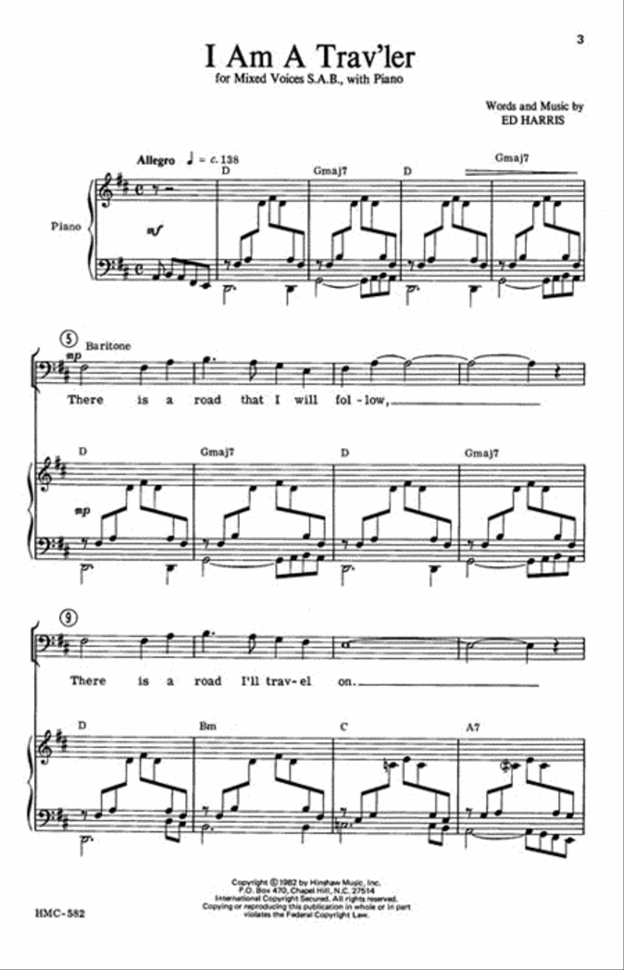 I Am A Trav'ler I Am A Trav'ler 3-Part scores gallery preview page 2