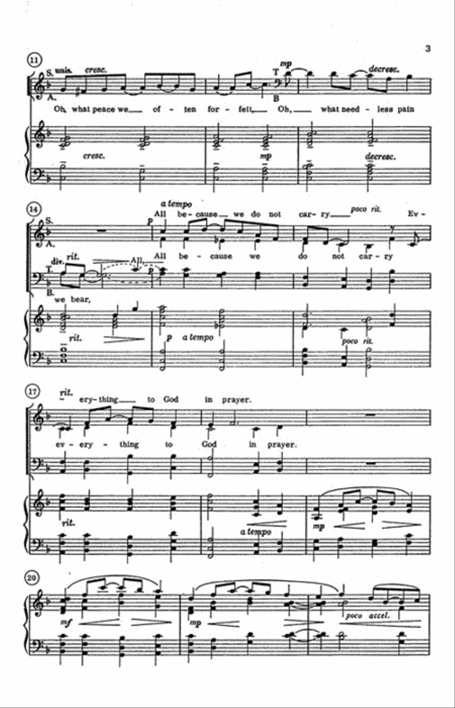 What a Friend We Have in Jesus 4-Part scores gallery preview page 3