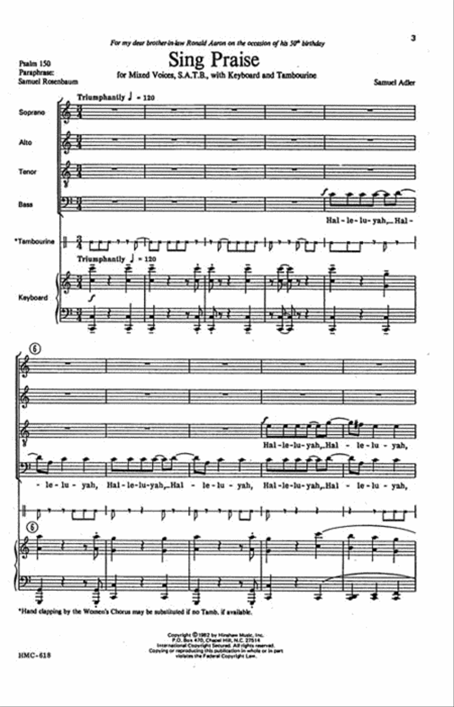 Sing Praise Choir scores gallery preview page 2
