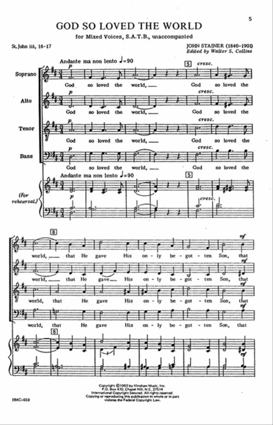 God So Loved the World God So Loved the World 4-Part scores gallery preview page 2