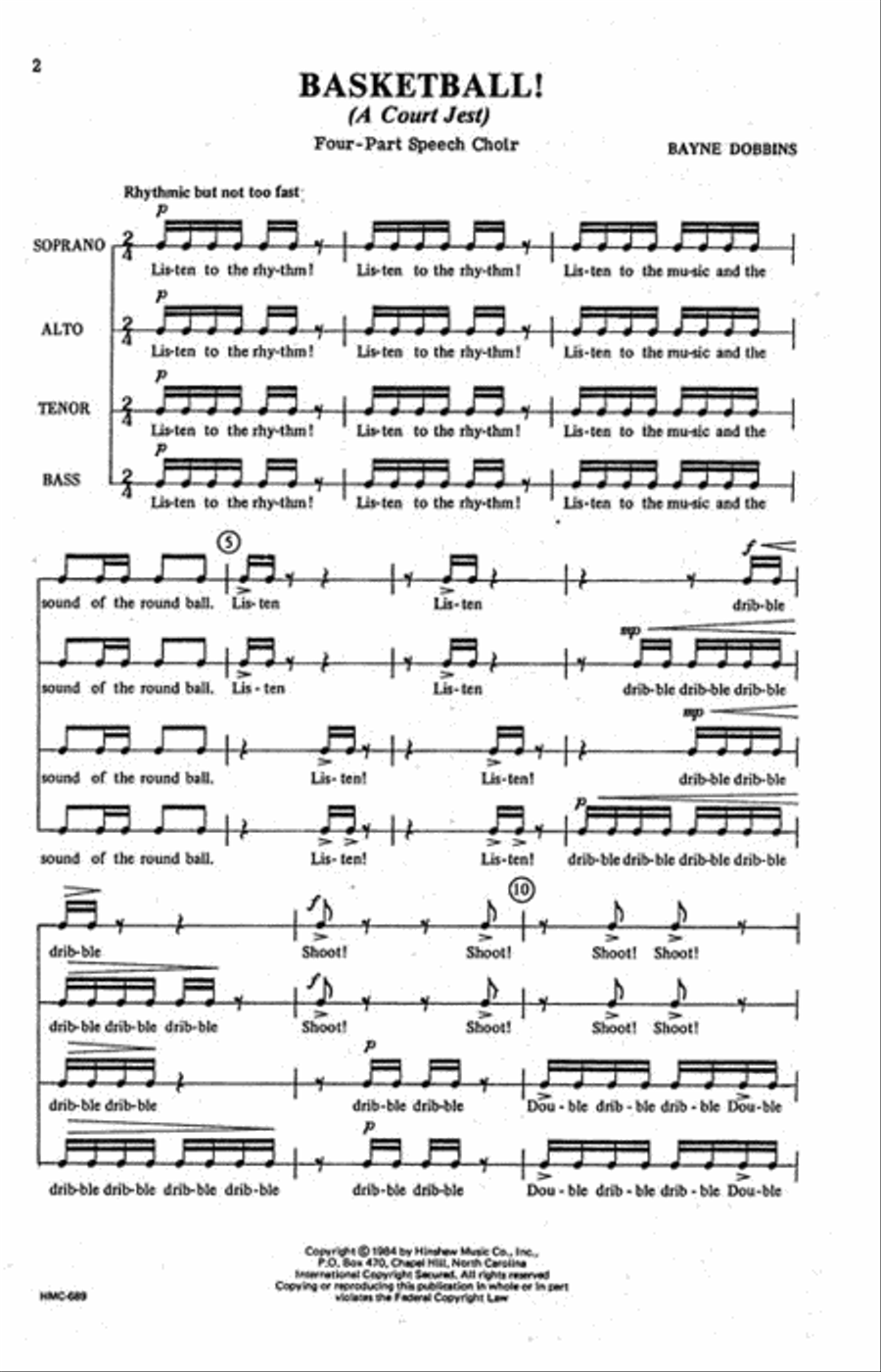 Basketball! A Court Jest Basketball! A Court Jest Choir scores gallery preview page 2