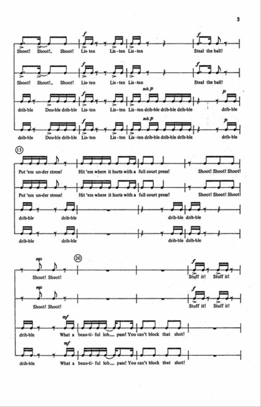 Basketball! A Court Jest Basketball! A Court Jest Choir scores gallery preview page 3