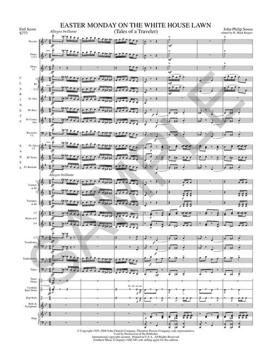 Easter Monday on the White House Lawn Concert Band scores gallery preview page 4