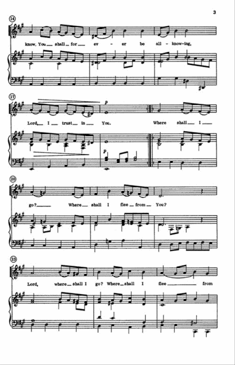 O Lord, You Know Me O Lord, You Know Me Unison Choir scores gallery preview page 3