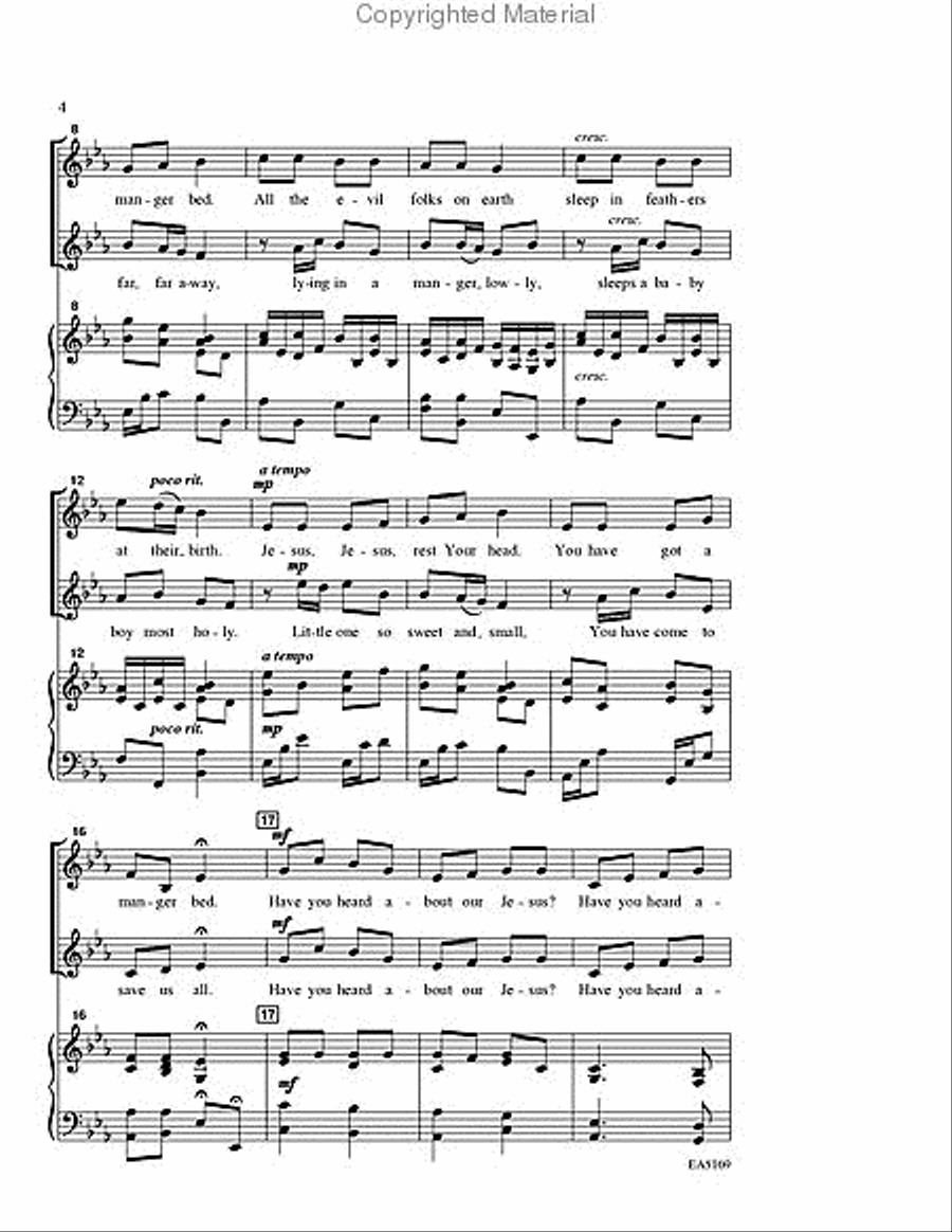 Jesus, Jesus Rest Your Head 2-Part scores gallery preview page 3