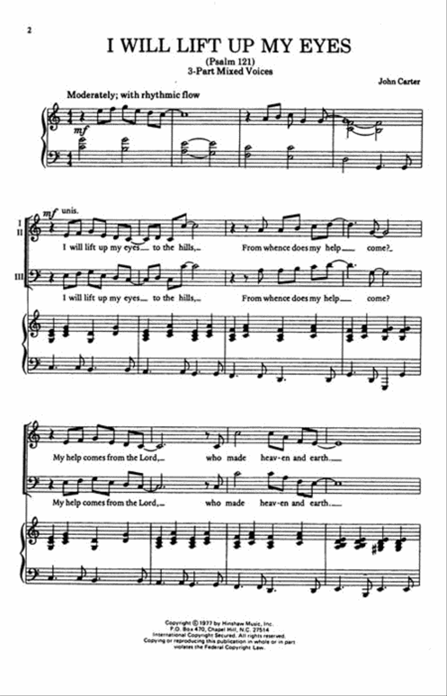 I Will Lift Up My Eyes I Will Lift Up My Eyes Choir scores gallery preview page 2