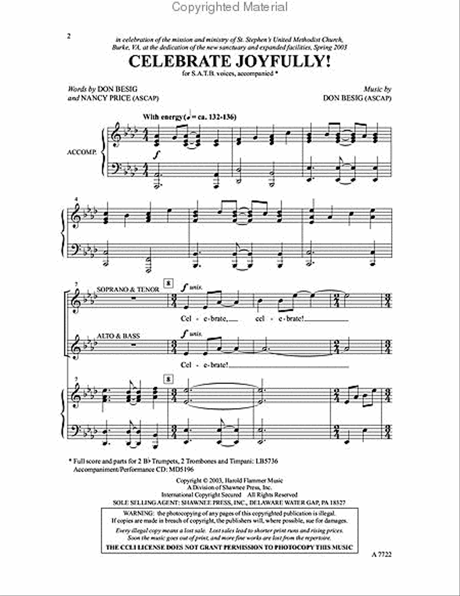 Celebrate Joyfully! Celebrate Joyfully! 4-Part scores gallery preview page 2
