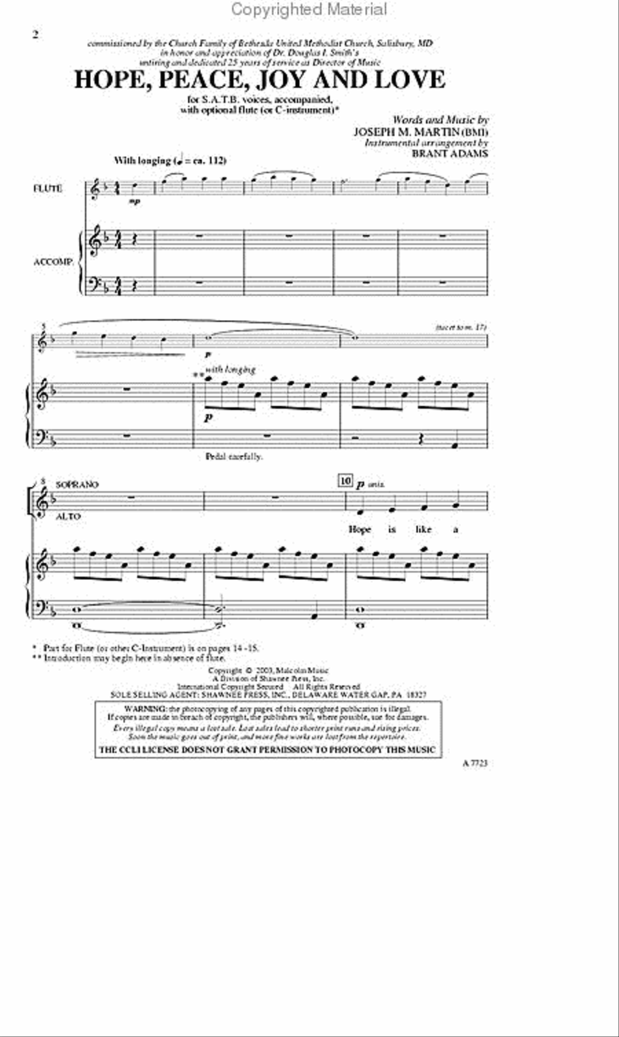 Hope, Peace, Joy and Love 4-Part scores gallery preview page 2