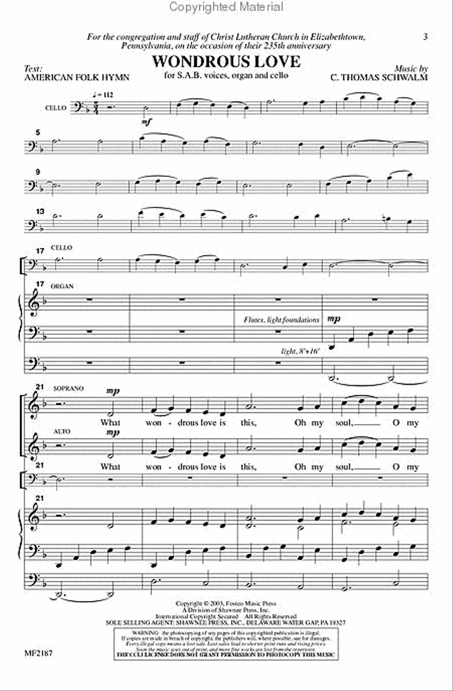Wondrous Love Wondrous Love 3-Part scores gallery preview page 2