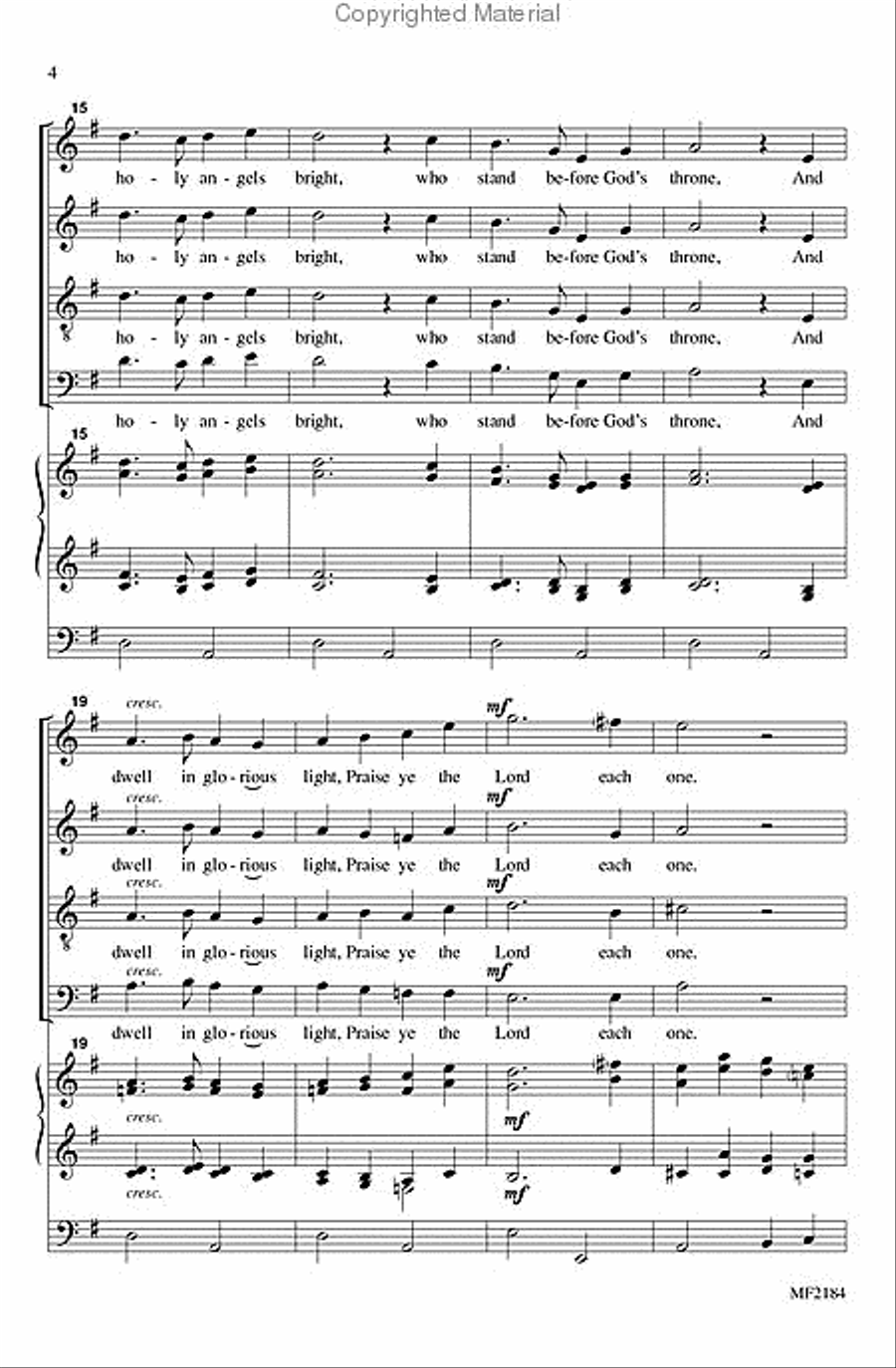 A Psalm of Praise A Psalm of Praise 4-Part scores gallery preview page 3