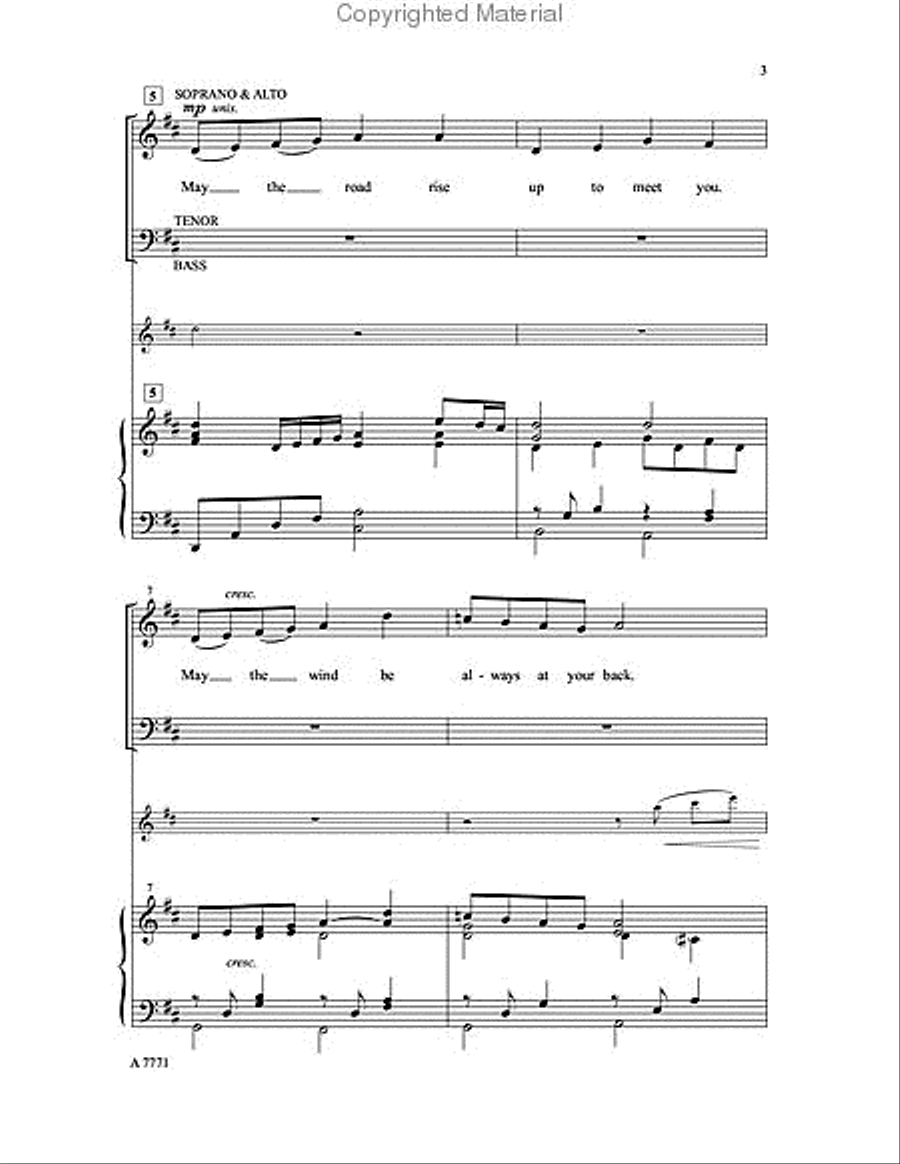 An Irish Blessing An Irish Blessing 4-Part scores gallery preview page 3