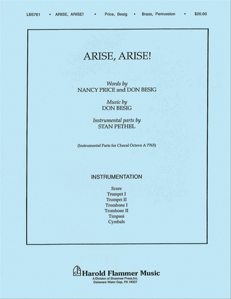 Arise! Arise! Arise! Arise! Choir scores gallery preview page 1