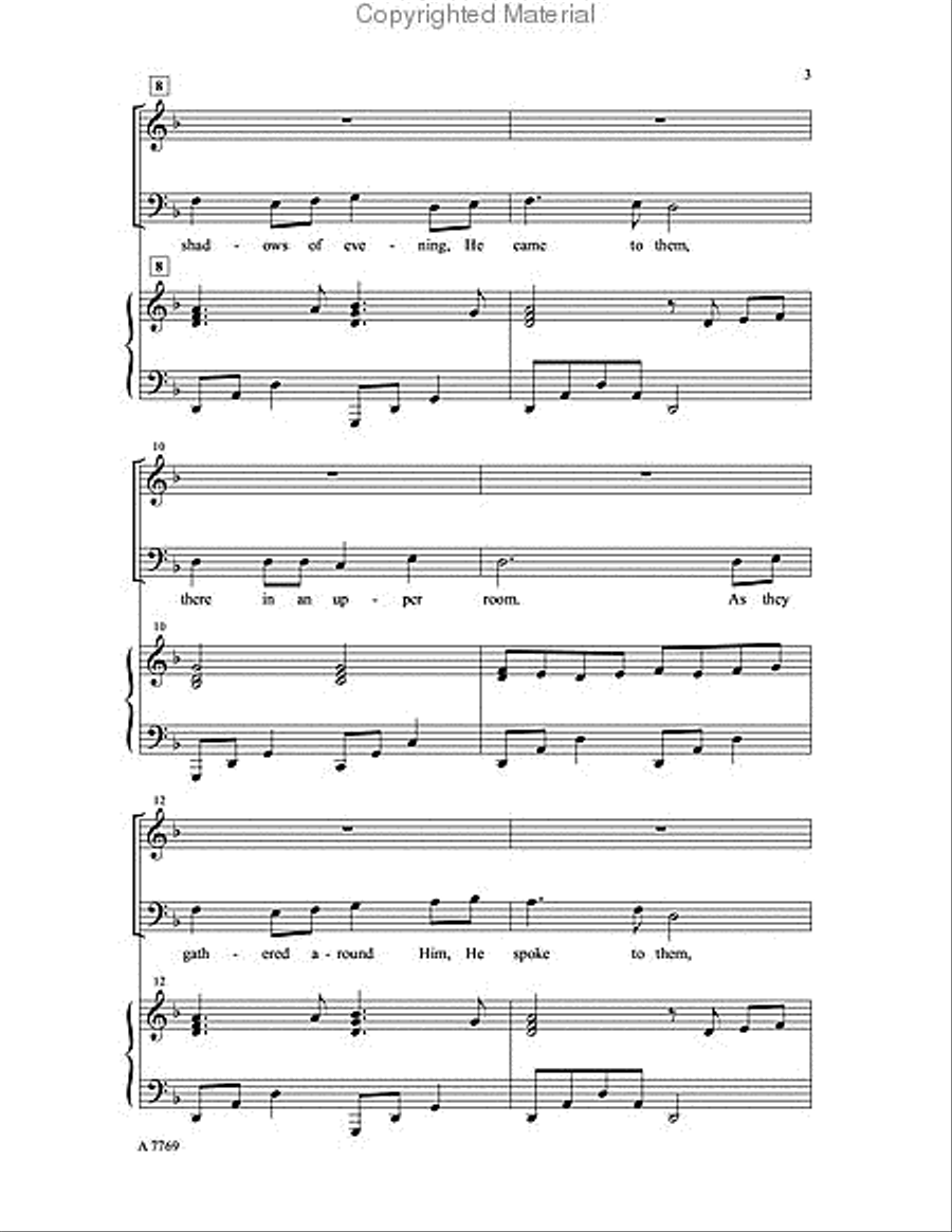 In an Upper Room In an Upper Room 4-Part scores gallery preview page 3