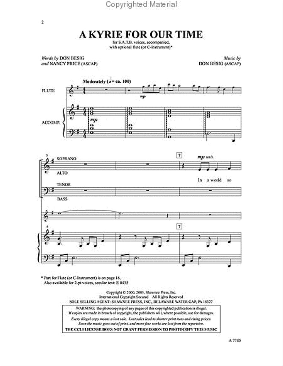 A Kyrie for Our Time A Kyrie for Our Time 4-Part scores gallery preview page 2