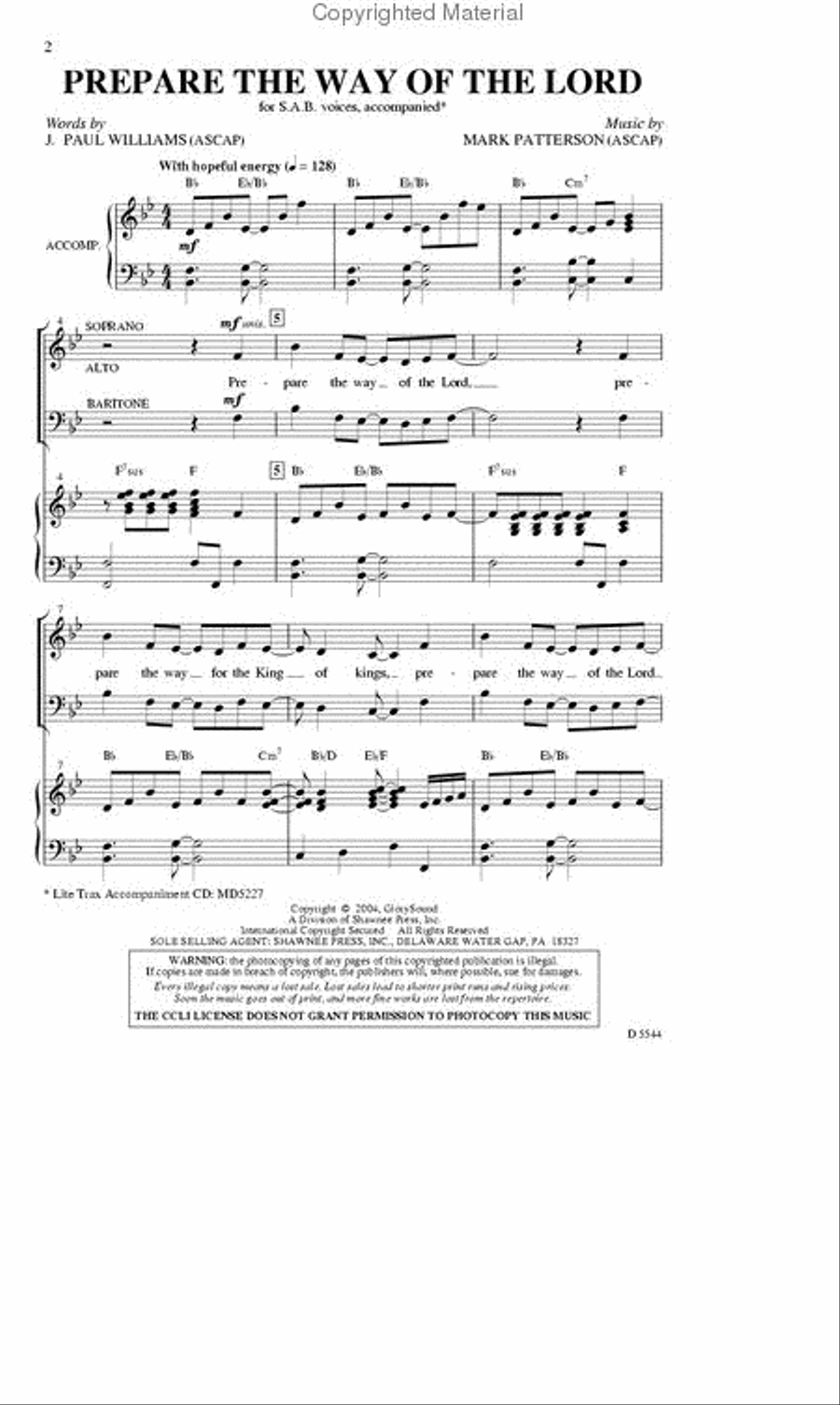 Prepare the Way of the Lord 3-Part scores gallery preview page 2