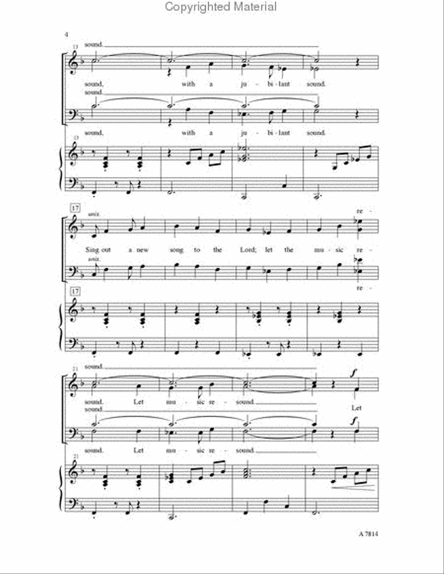 Sing Out a New Song to the Lord 4-Part scores gallery preview page 3