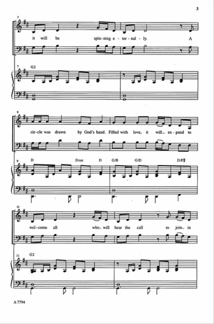 Circle of Love Circle of Love 4-Part scores gallery preview page 3