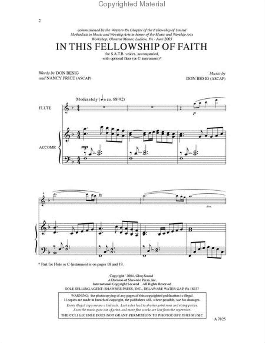 In This Fellowship of Faith 4-Part scores gallery preview page 2