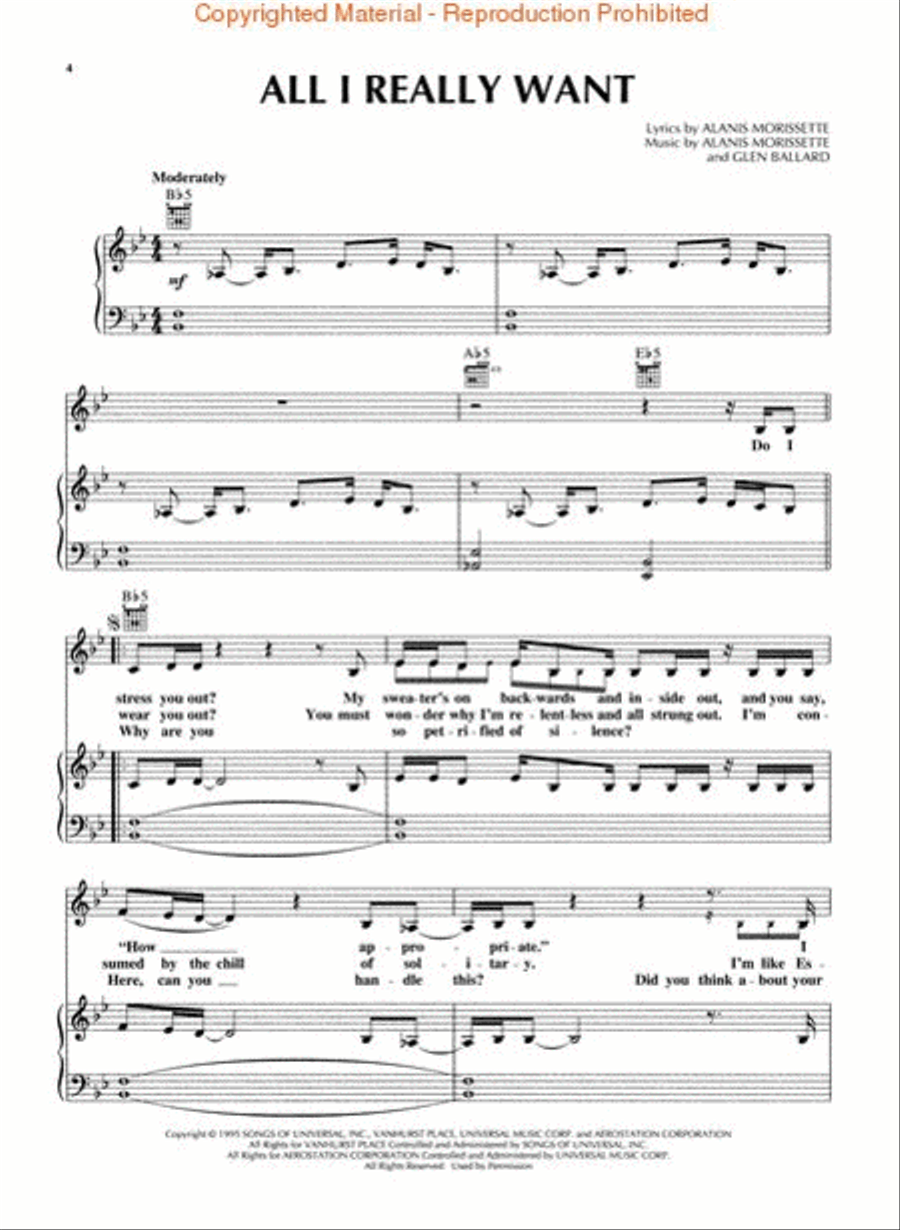Alanis Morissette – Jagged Little Pill Piano, Vocal, Guitar scores gallery preview page 2