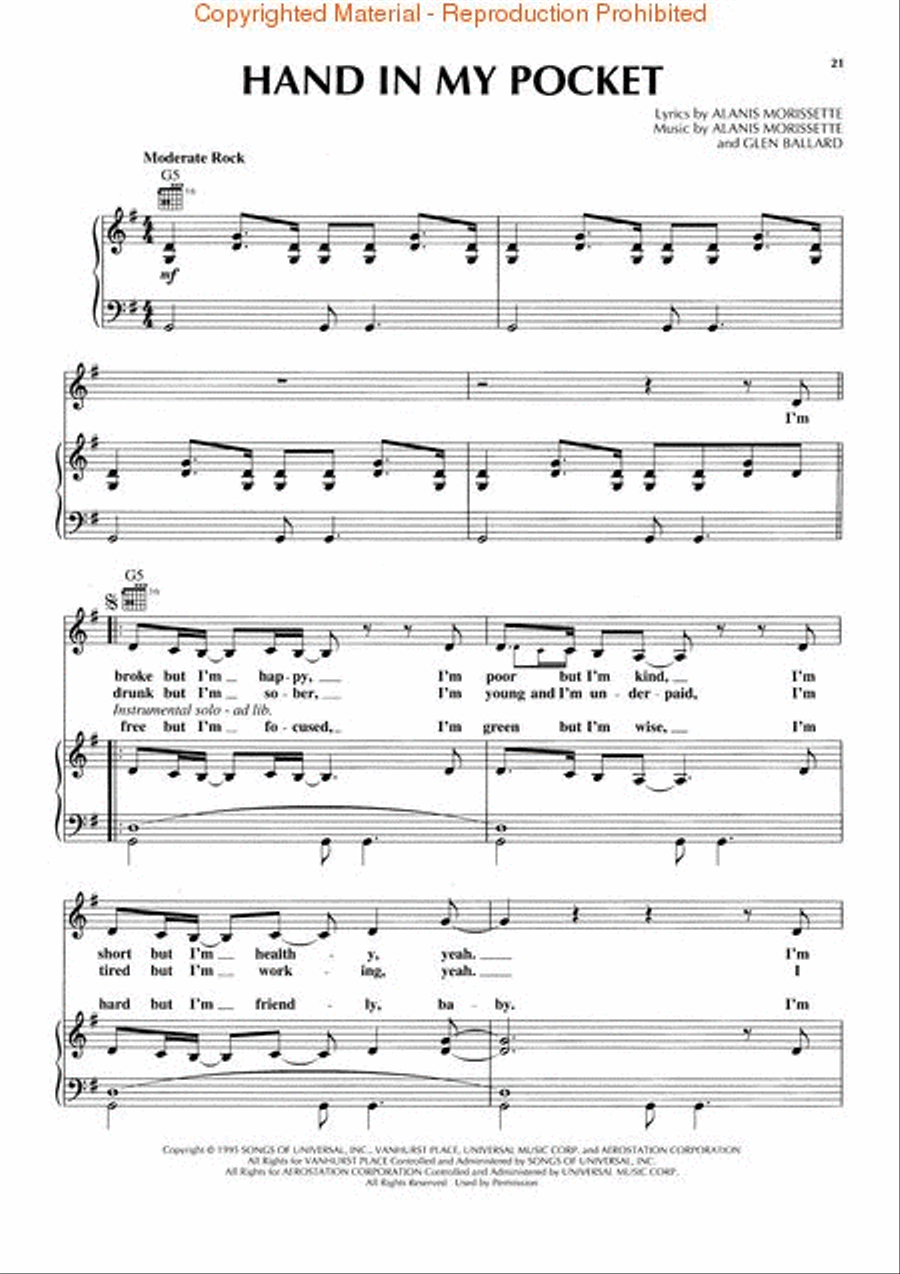 Alanis Morissette – Jagged Little Pill Piano, Vocal, Guitar scores gallery preview page 4