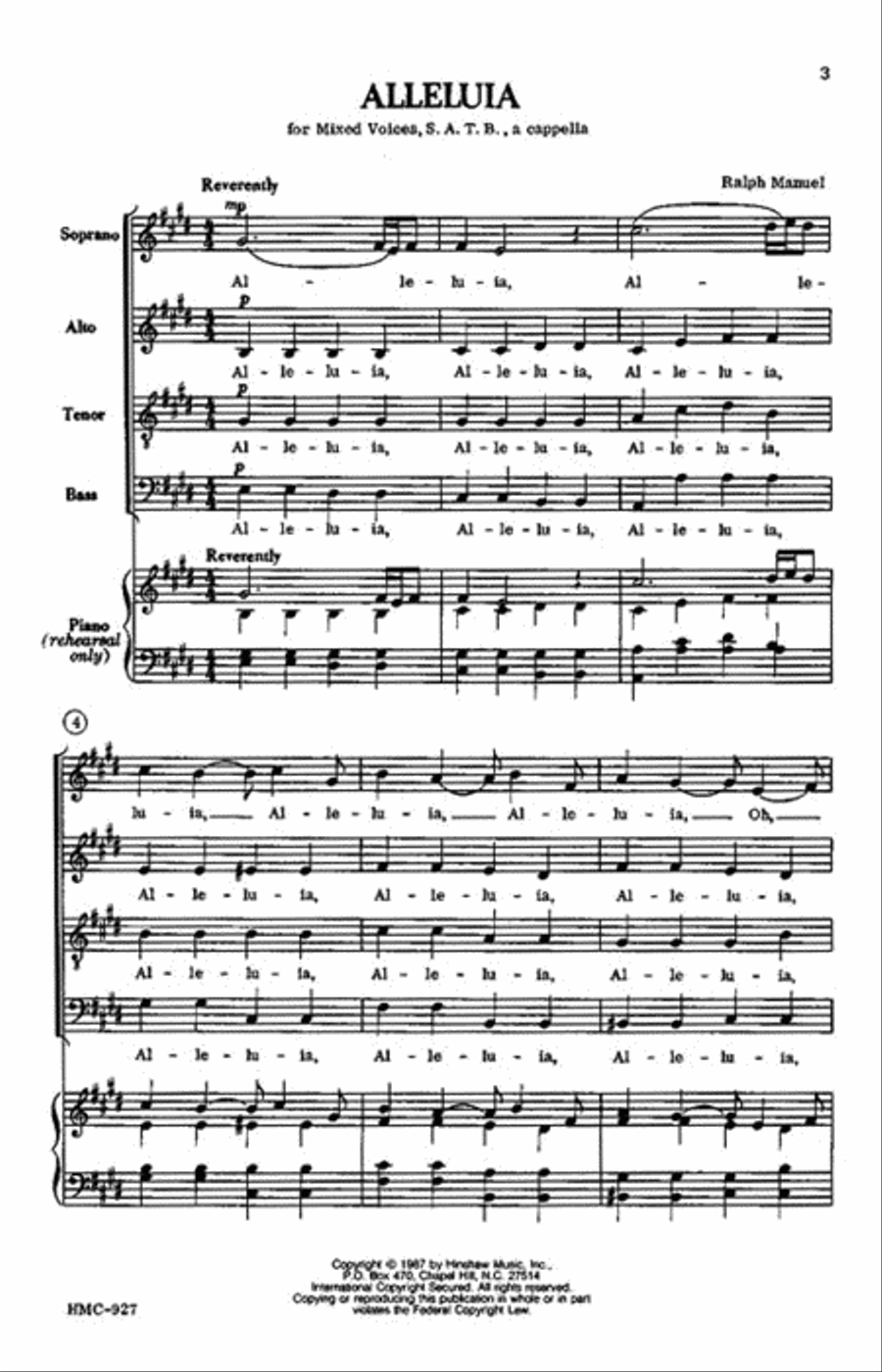 Alleluia Alleluia 4-Part scores gallery preview page 2