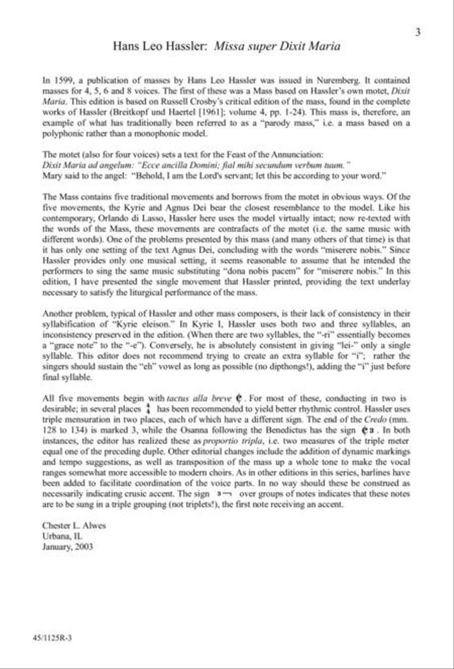 Missa super Dixit Maria Choir scores gallery preview page 4