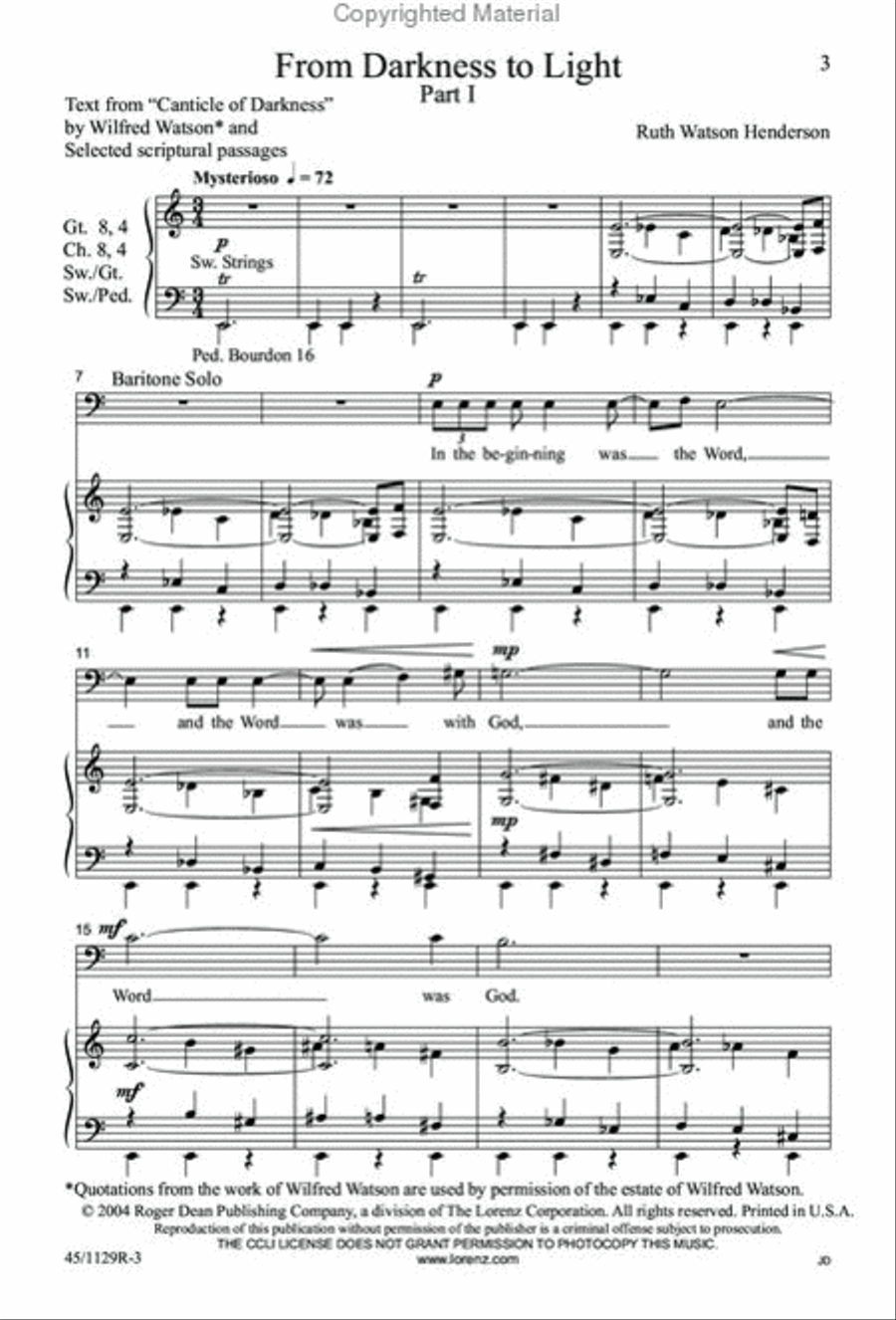 From Darkness to Light From Darkness to Light 4-Part scores gallery preview page 2