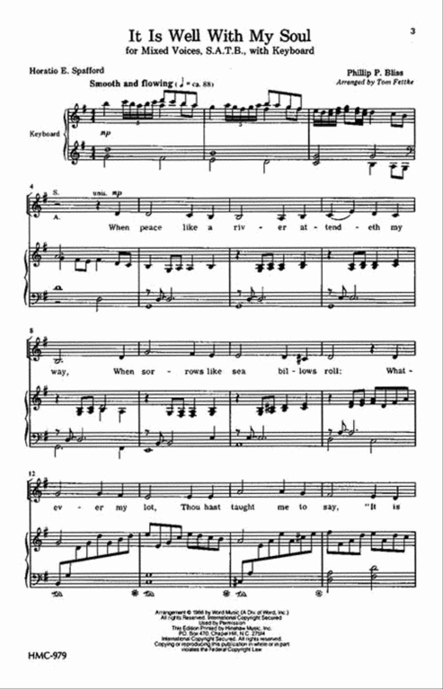 It Is Well with My Soul It Is Well with My Soul 4-Part scores gallery preview page 2