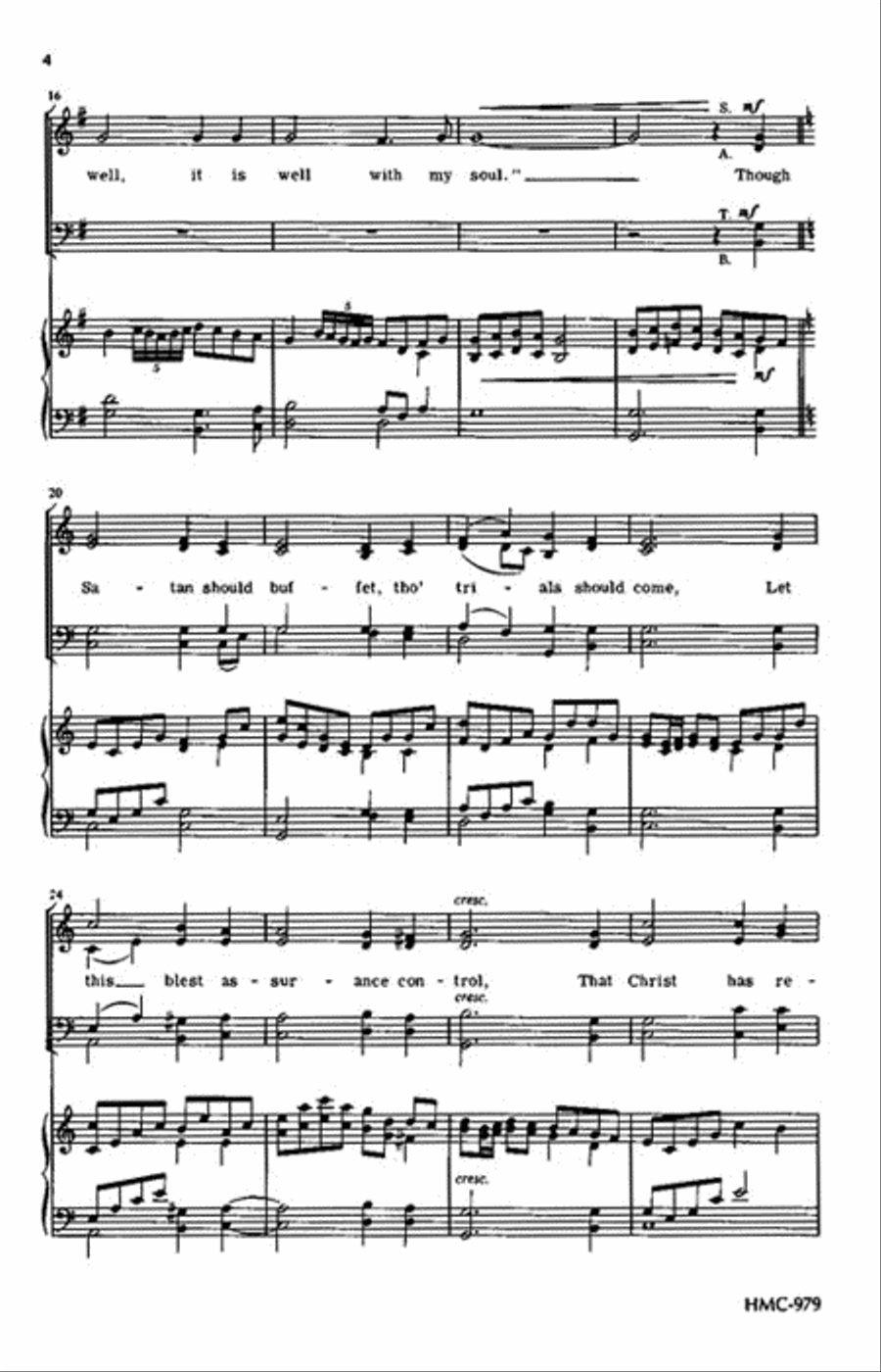It Is Well with My Soul It Is Well with My Soul 4-Part scores gallery preview page 3
