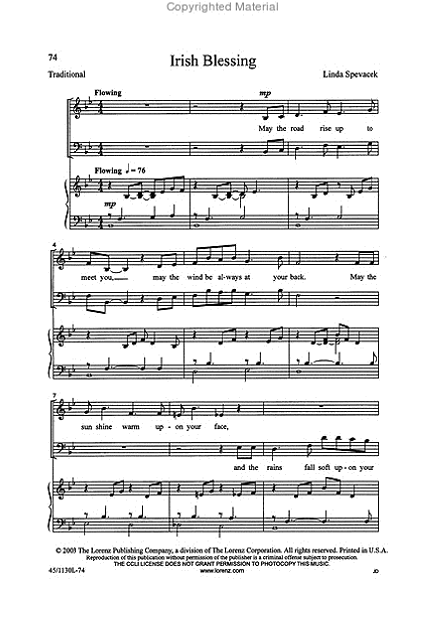 10 1/2 Anthems for about 10 Singers 2-Part scores gallery preview page 4