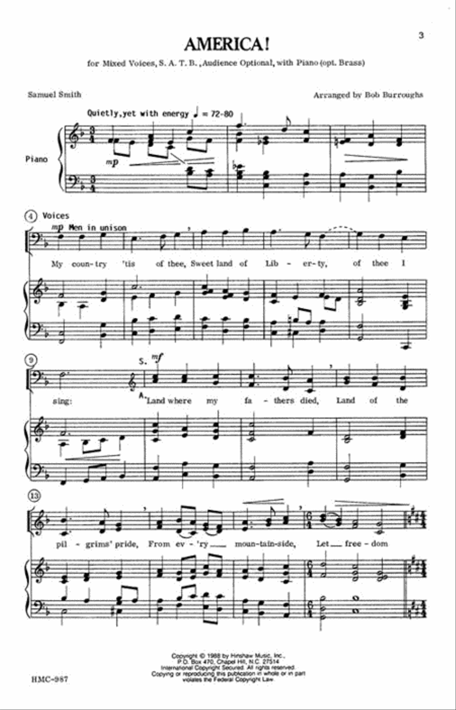 America! America! Choir scores gallery preview page 2