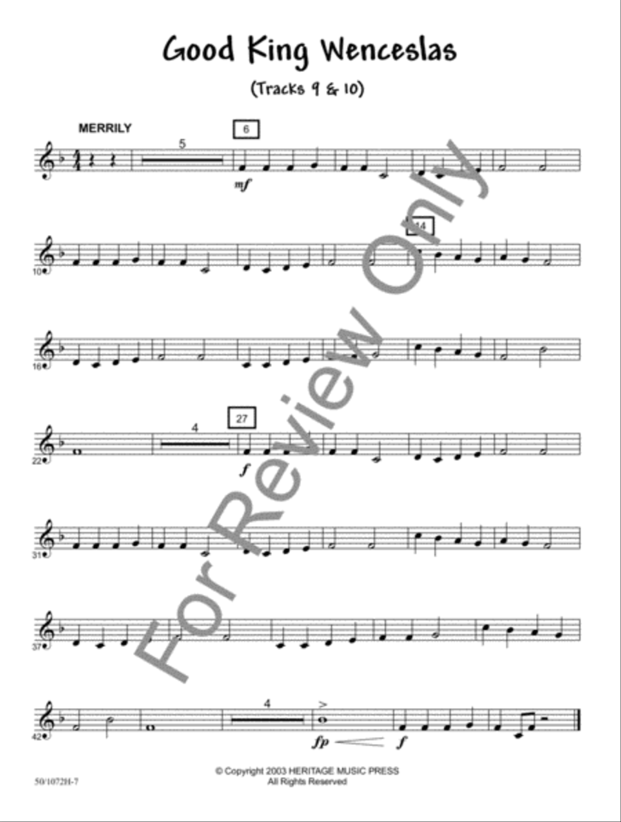 JumpStart for Christmas - Trumpet/Cornet/Bari TC Baritone Horn TC scores gallery preview page 6