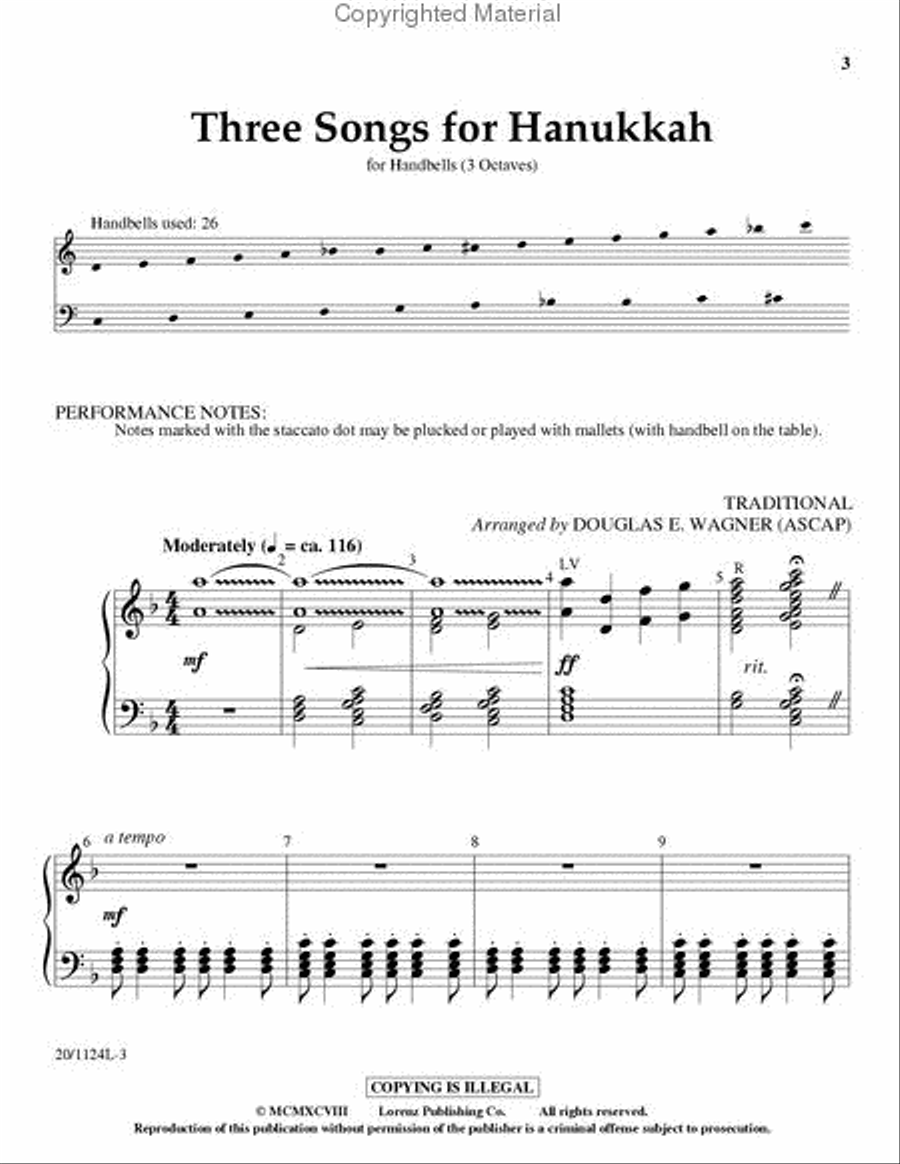 Three Songs for Hanukkah 3-Octaves scores gallery preview page 2