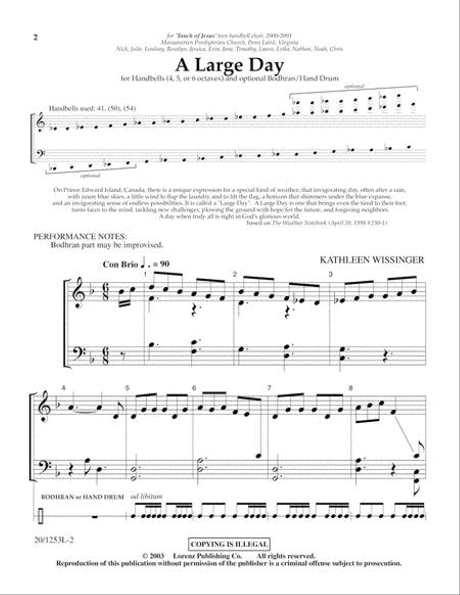A Large Day 5-Octaves scores gallery preview page 2
