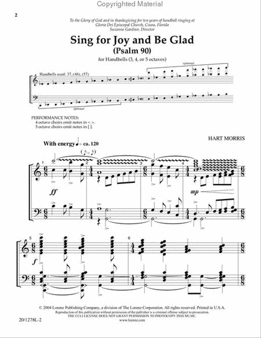 Sing for Joy and Be Glad Sing for Joy and Be Glad 5-Octaves scores gallery preview page 2