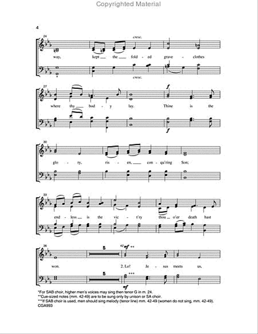 Thine Is the Glory - Choral Score SA scores gallery preview page 4