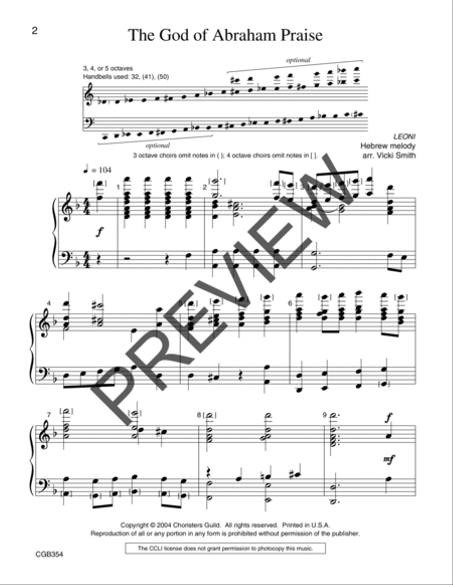 The God of Abraham Praise 5-Octaves scores gallery preview page 2