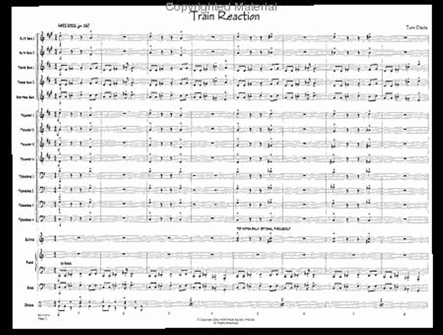 Train Reaction - Score Jazz Ensemble scores gallery preview page 2