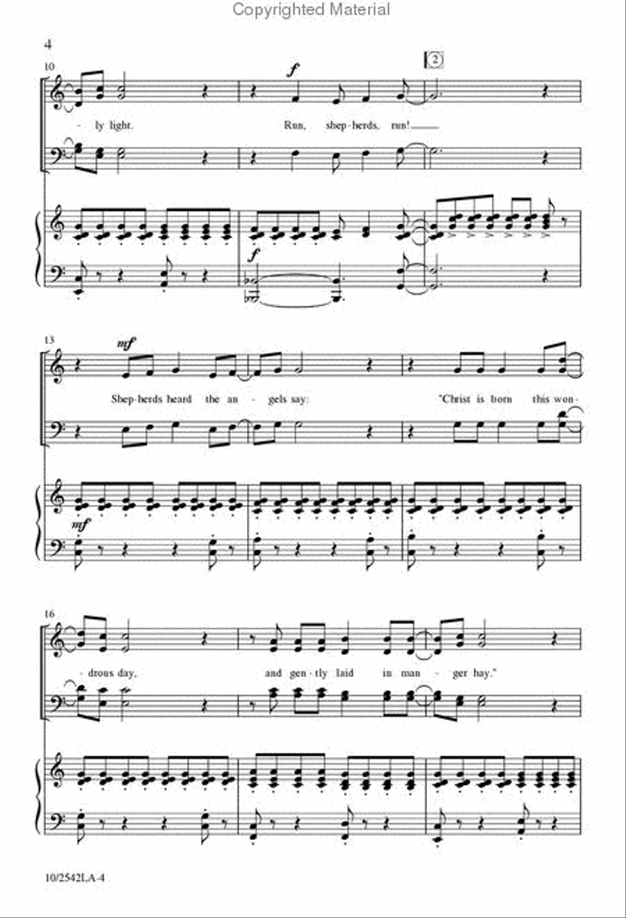 Run, Shepherds, Run Run, Shepherds, Run 4-Part scores gallery preview page 3