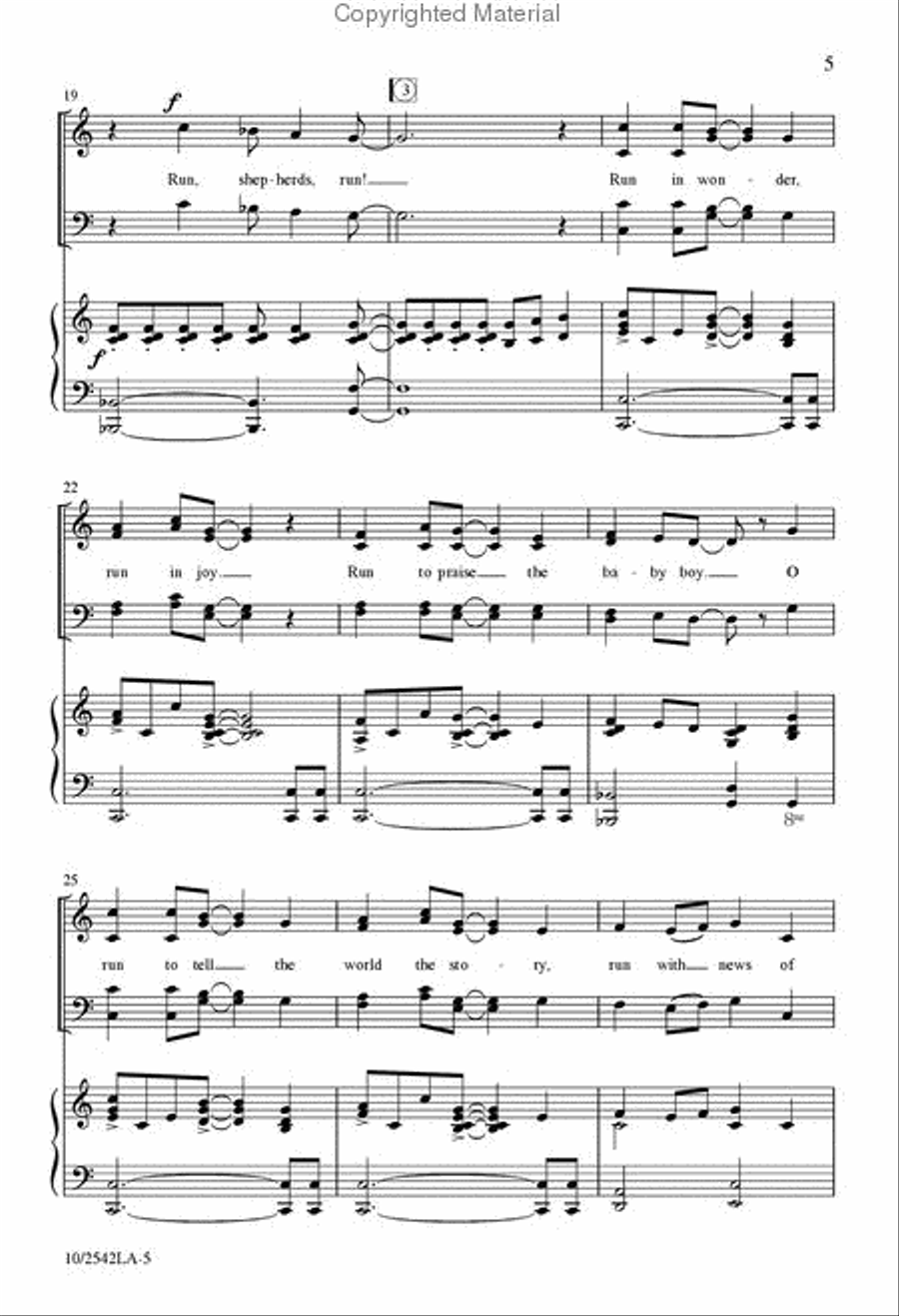 Run, Shepherds, Run Run, Shepherds, Run 4-Part scores gallery preview page 4