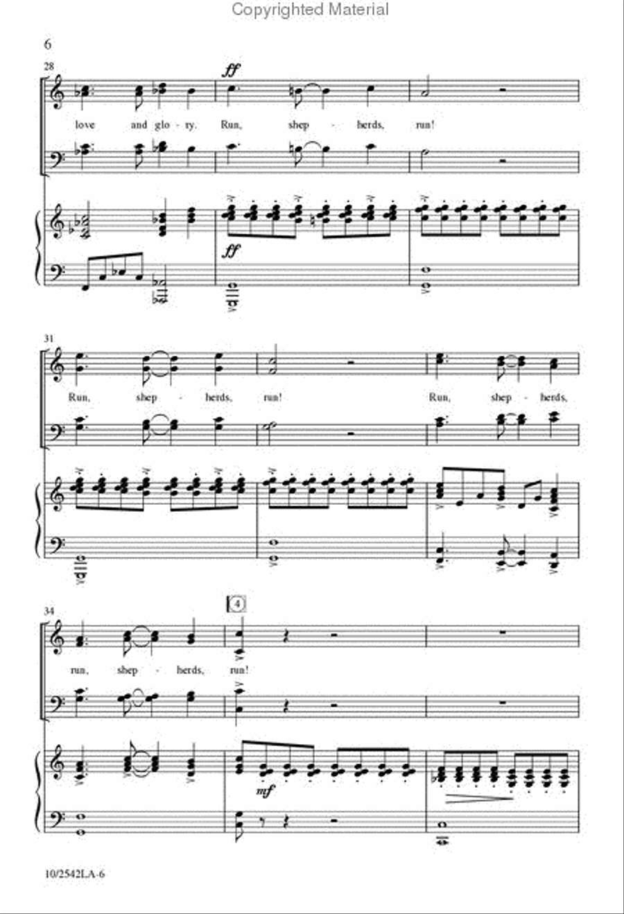 Run, Shepherds, Run Run, Shepherds, Run 4-Part scores gallery preview page 5