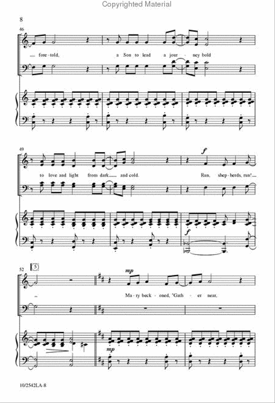 Run, Shepherds, Run Run, Shepherds, Run 4-Part scores gallery preview page 7