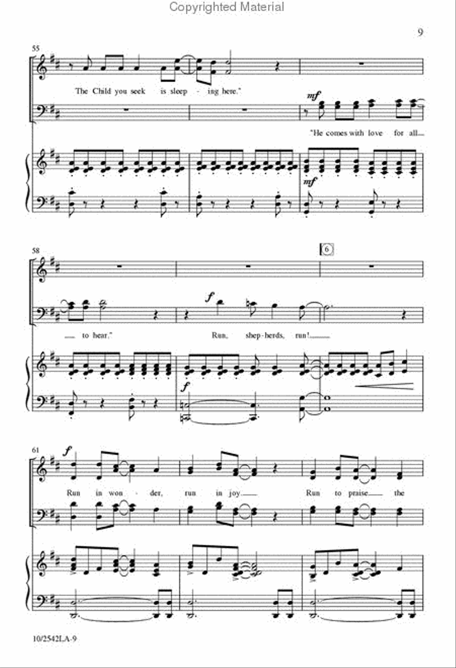 Run, Shepherds, Run Run, Shepherds, Run 4-Part scores gallery preview page 8