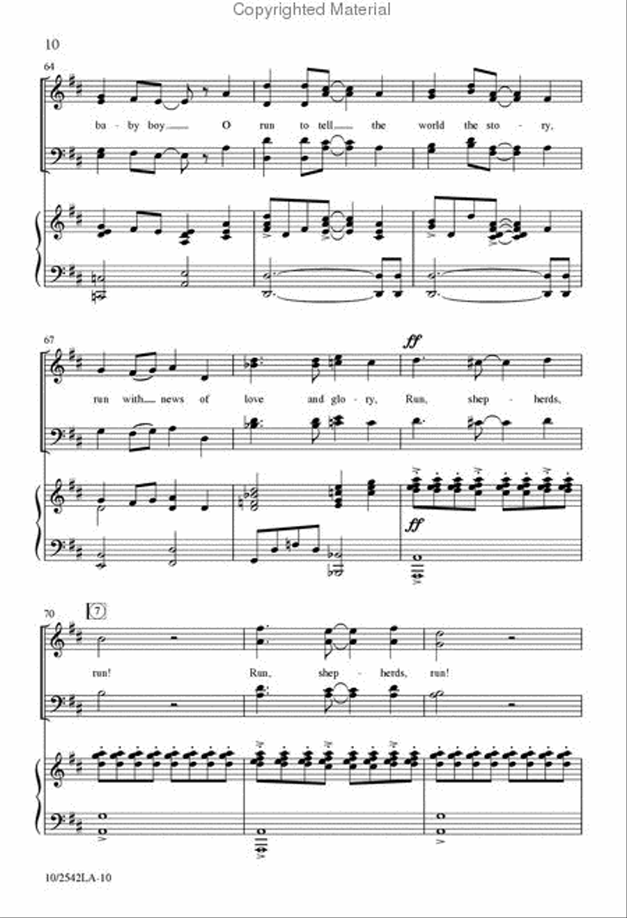 Run, Shepherds, Run Run, Shepherds, Run 4-Part scores gallery preview page 9