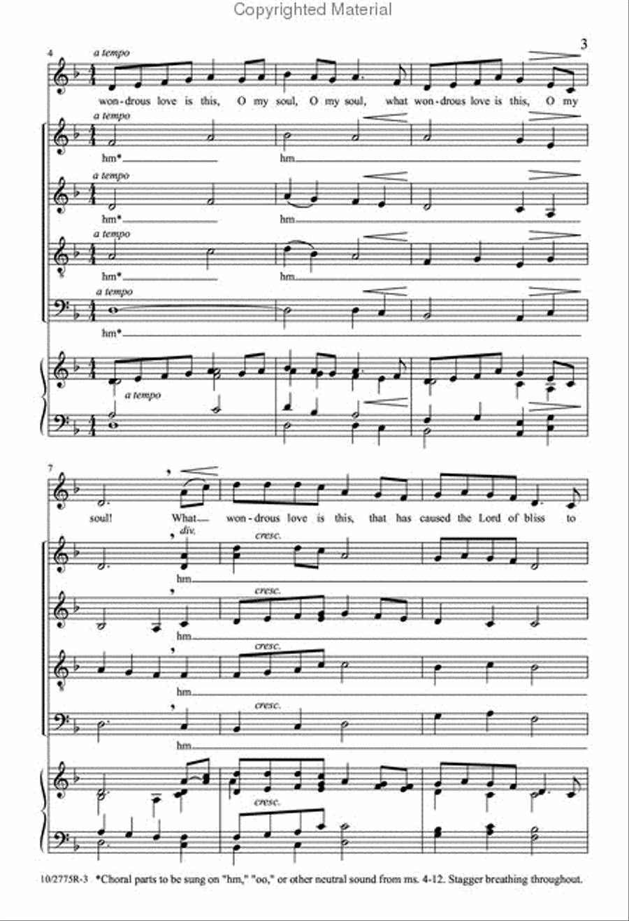 What Wondrous Love is This! 4-Part scores gallery preview page 3
