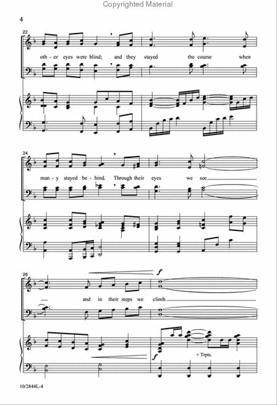 Through the Eyes of Faith 4-Part scores gallery preview page 5