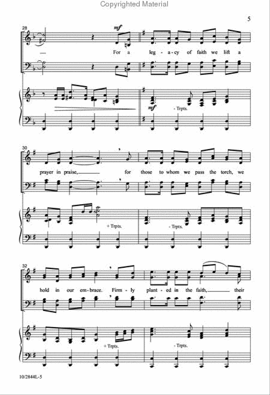 Through the Eyes of Faith 4-Part scores gallery preview page 6
