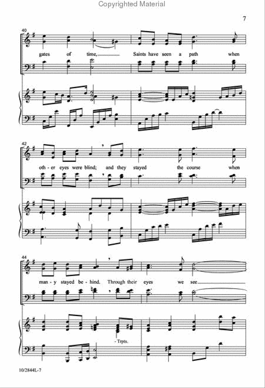 Through the Eyes of Faith 4-Part scores gallery preview page 8