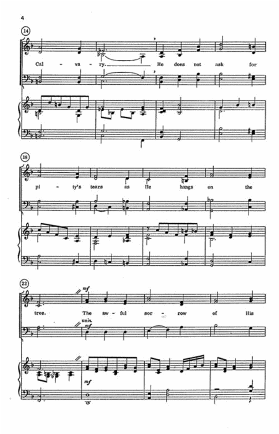 Weep Not for Him Choir scores gallery preview page 3