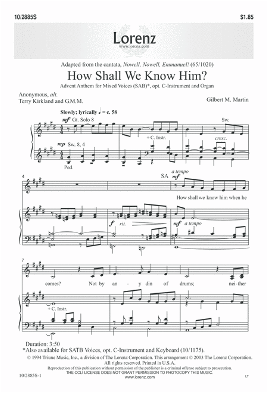 How Shall We Know Him? How Shall We Know Him? 3-Part scores gallery preview page 2